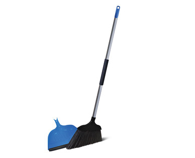 Easy Home Jumbo Indoor/Outdoor Angle Broom & Dustpan