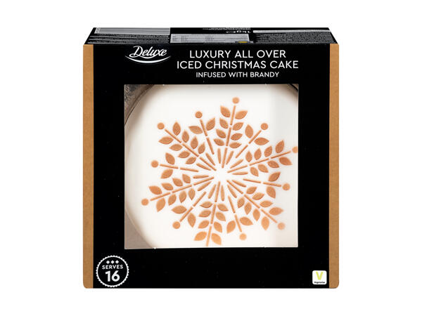 Deluxe Luxury All Over Iced Christmas Cake - Lidl - Great Britain ...