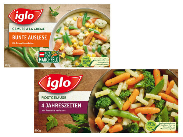 IGLO Röstgemüse oder Gemüse à la Crème