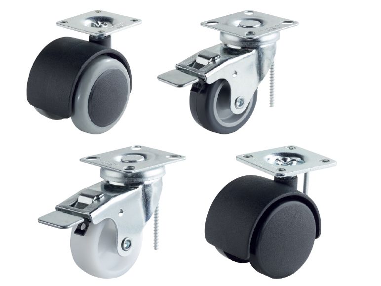POWERFIX Swivel or Furniture Castors Set