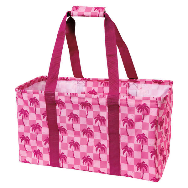 LIVE IN STYLE Pink Palm Tree Foldable Utility Tote