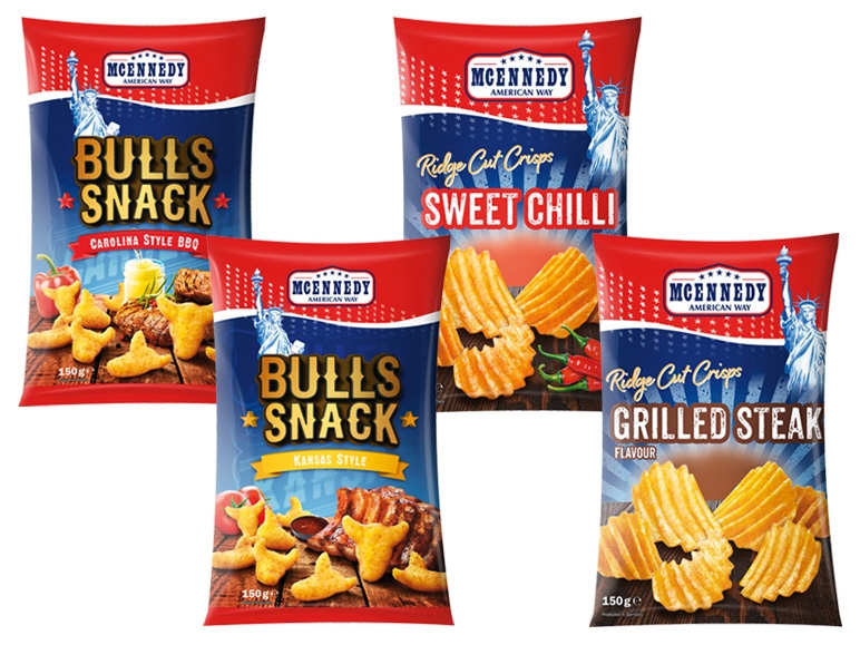MCENNEDY Bulls Snack/Riffelchips