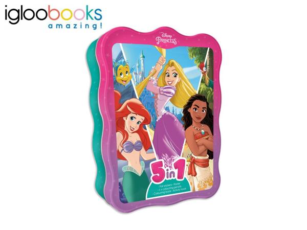Igloo Books Happiest Tins: 5-in-1 Activity Tin Disney Princess