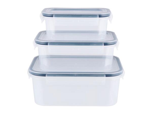 Silvercrest Rectangular Food Storage Container Set - 3 Piece Set