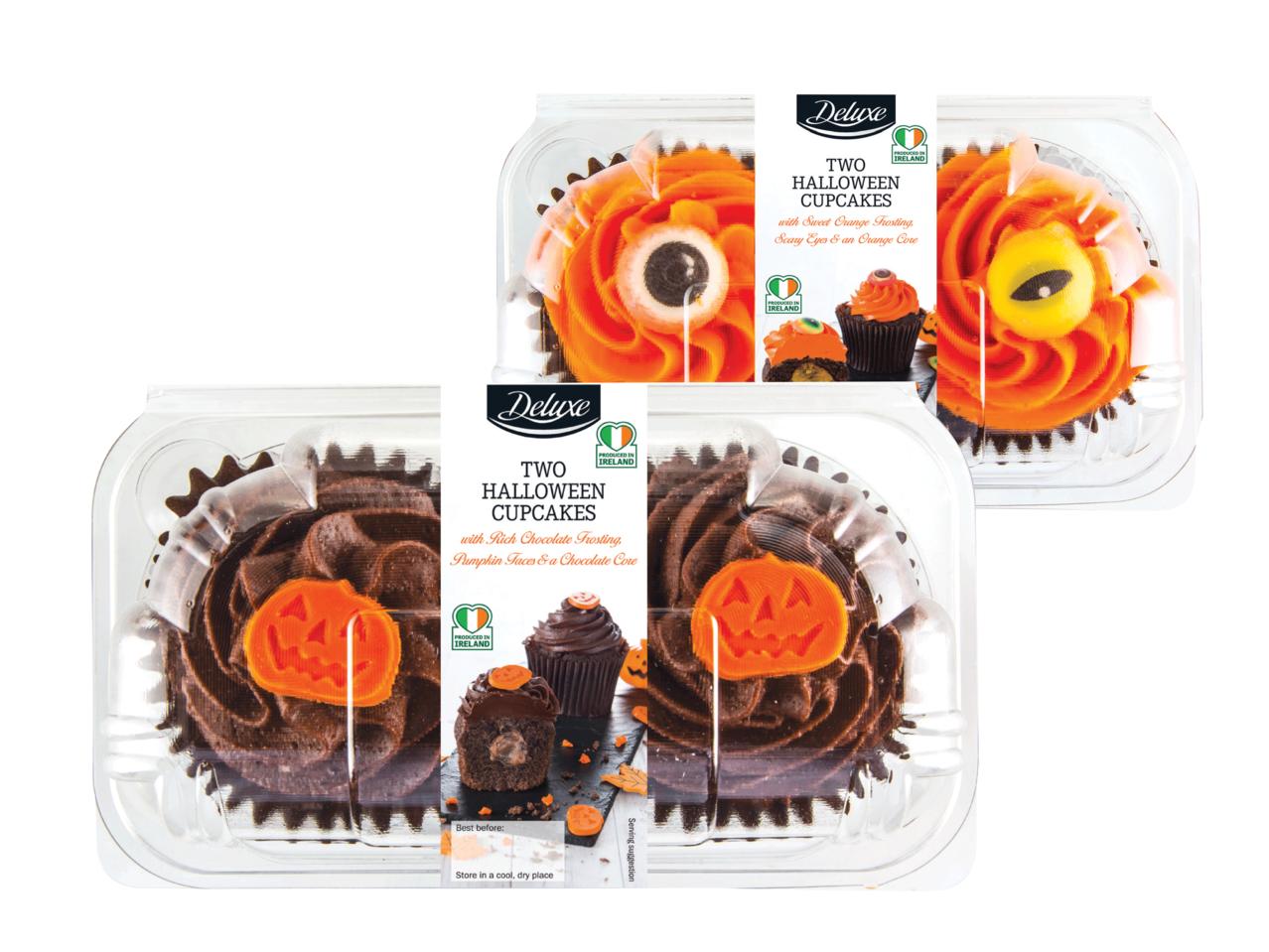DELUXE Two Halloween Cupcakes