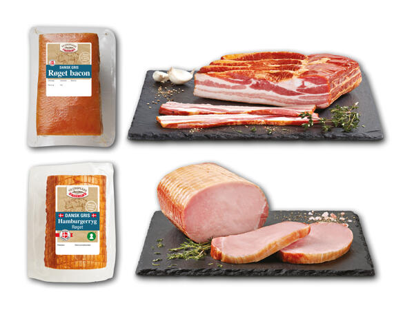 Dansk røget bacon eller hamburgerryg