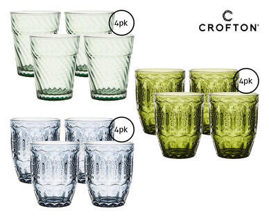 Glass Drinkware Assortment 4pk