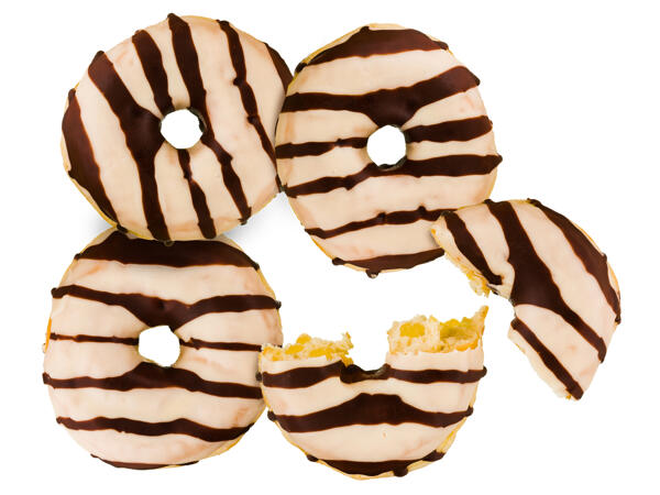 Vanille Donut gefüllt 4er