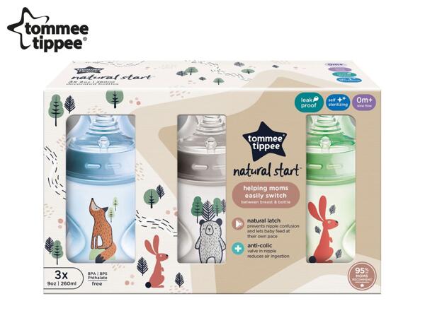 Tommee Tippee Natural Start Baby Bottles - 3 Pack