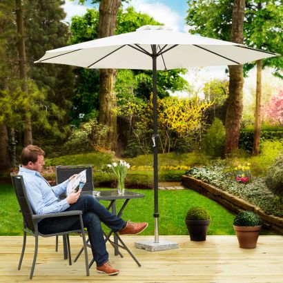 Parasol de jardin en aluminium