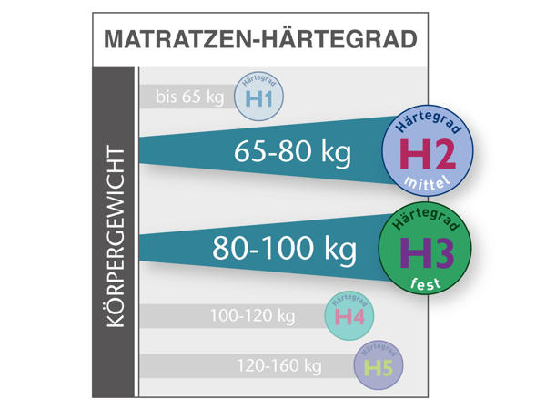 MERADISO(R) 7-Zonen-Tonnentaschen-Federkernmatratze, ca. 90 x 200 x 19 cm