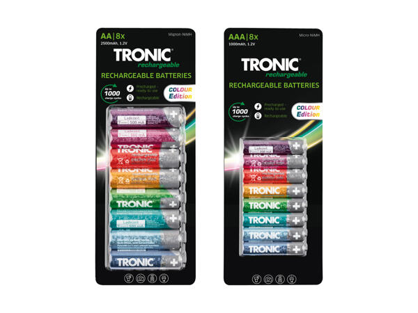 TRONIC(R) Genopladelige batterier 8-pak