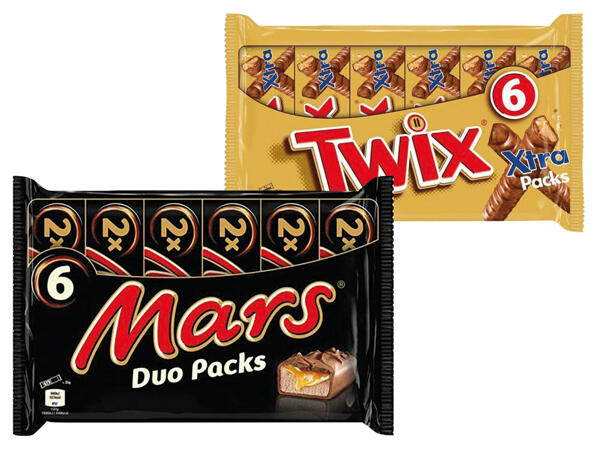 Mars, Twix oder Snickers Duo-Pack