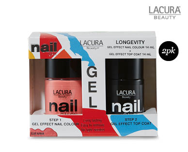 Longevity Gel Effect Nail Colour and Top Coat Pack 2 x 14ml