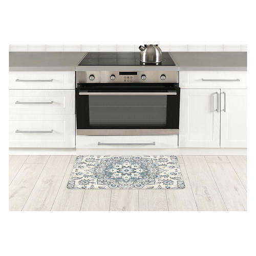 18" x 30" Kitchen Comfort Mat - Navy Traditional