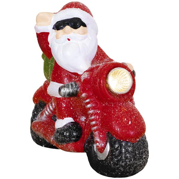 Kerstman op motor