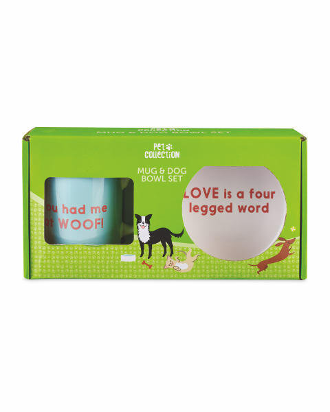 Ceramic Dog Bowl And Mug Gift Set