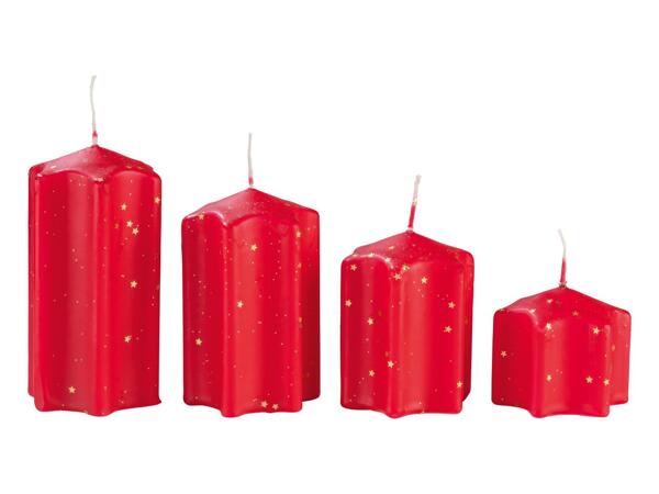 Christmas candles, 4 pieces