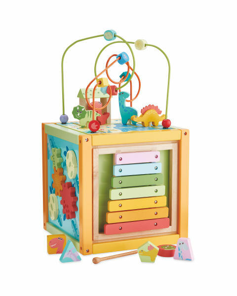 Dinosaur Wooden Activity Cube