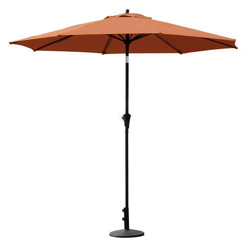 9' Long Aluminum Umbrella - Gold Flame
