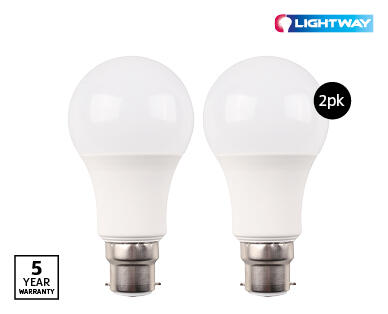 LED Globes B22 2pk Dimmable