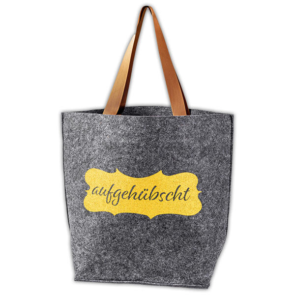 Modische Tasche in Filzoptik
