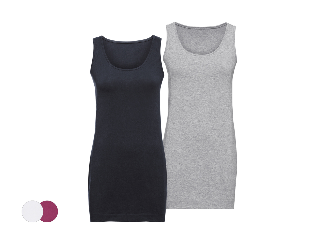 Débardeur long pour femme, lot de 21