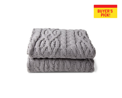 Huntington home cable knit throw sale