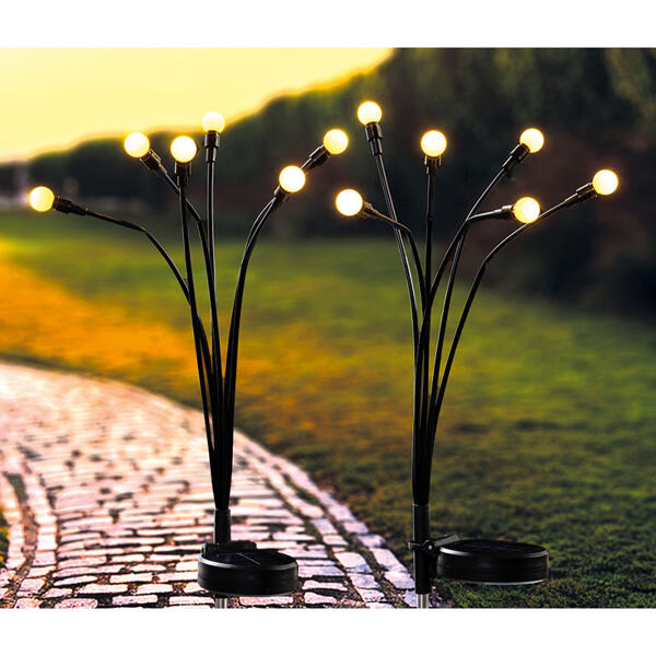 LED-Solar-Flexi-Gartenstecker 2er-Set