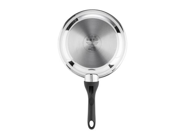 Livarno Home 24cm Stainless Steel Frying Pan with Non-Stick Coating