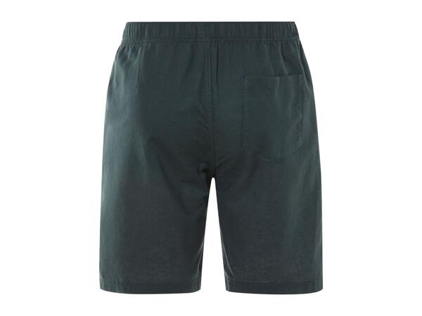 Livergy Men's Linen Blend Shorts - Green