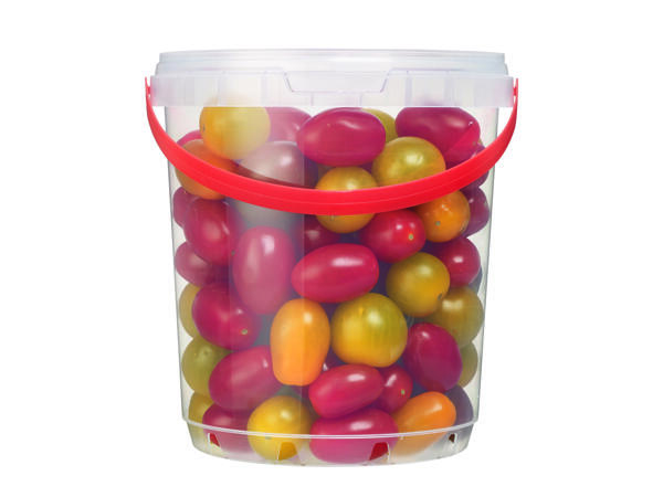 Snacktomatenmix im Eimer