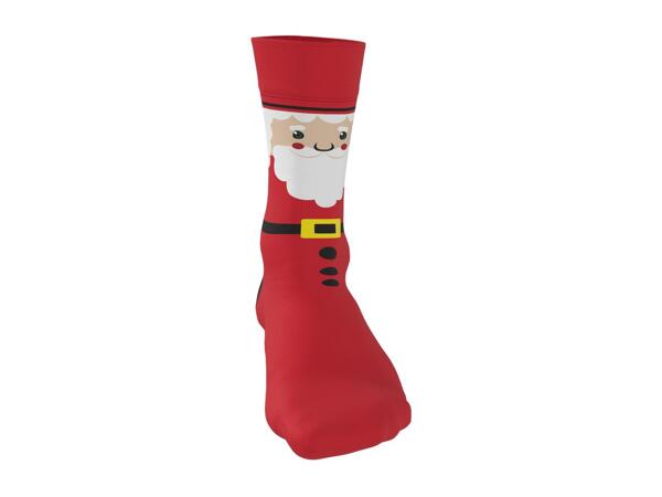 Esmara Men's Black & Red Christmas Socks - 3 Pairs