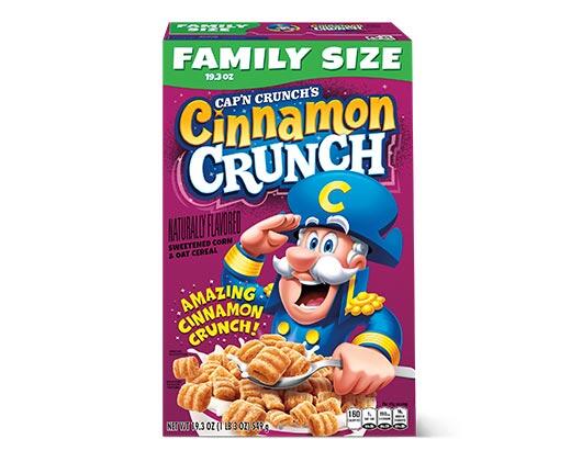 Cap'n Crunch's Cinnamon Crunch or Peanut Butter Crunch