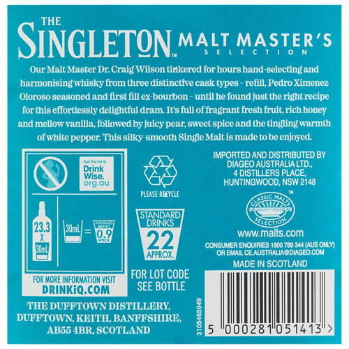 Malt Master's Selection Single Malt Scotch Whisky 700ml