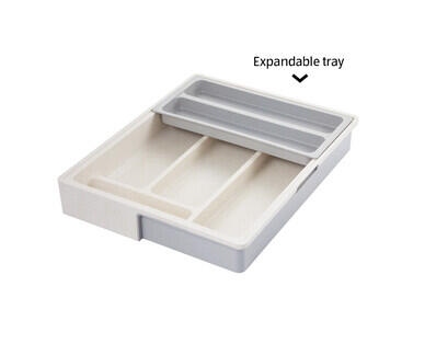 Expandable Cutlery and Utensil Tray 