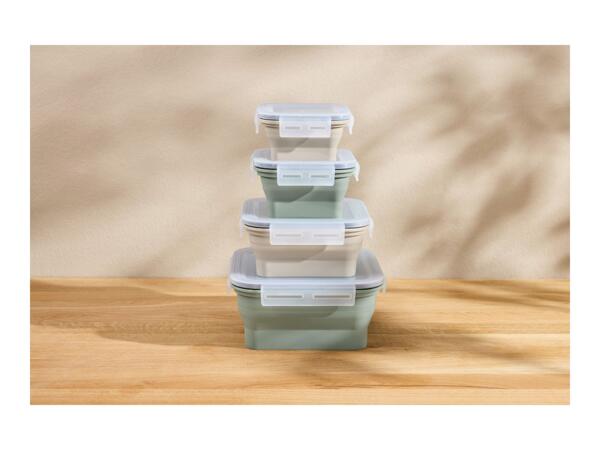 Silvercrest Collapsible Square Food Storage Containers - 4 Pieces