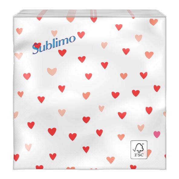 SUBLIMO(R) 				Serviettes de fête, 25 ou 40 pcs