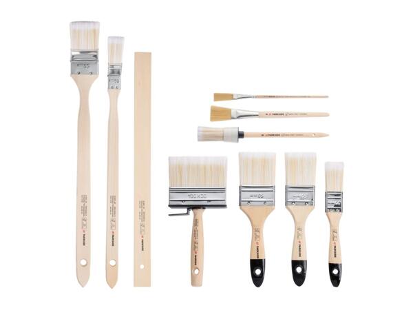 Parkside Paintbrush Set - 10 Piece Set - Black
