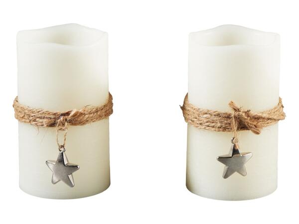 LED Real Wax Candle, 1 or 2 pieces
