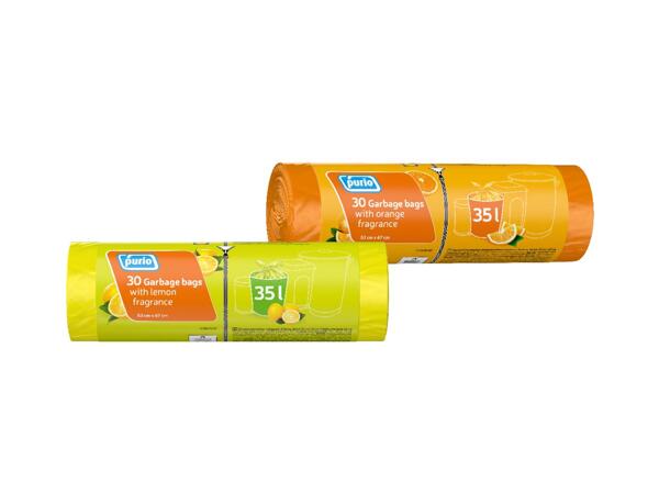 Waste Bags with Handles, 35L