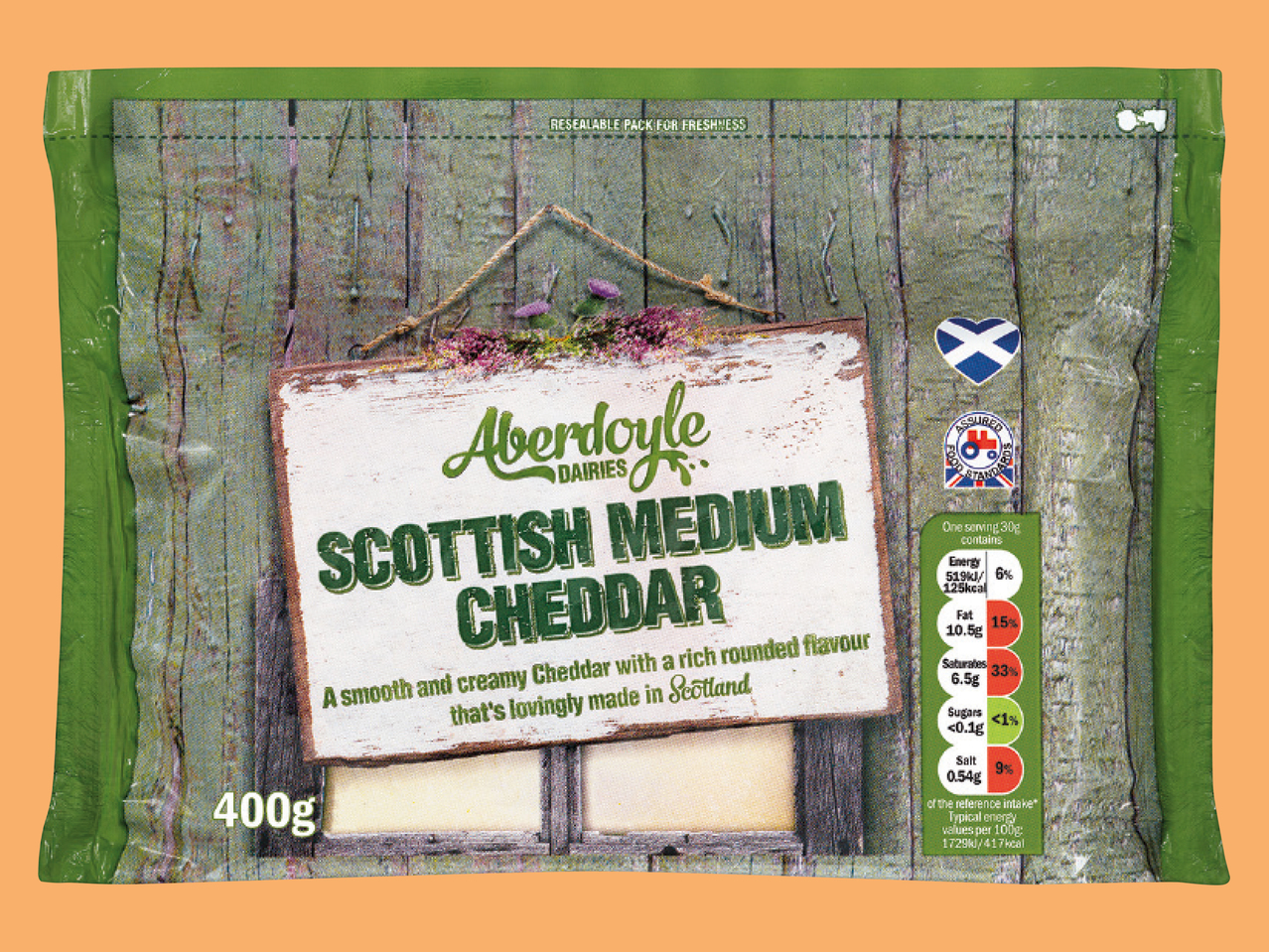 Aberdoyle Dairies Scottish Medium Cheddar1