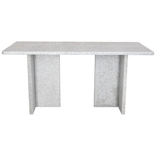 NOUVEL Rechteckiger Granittisch mit Sitzbank "Morcote", 160 x 75 cm