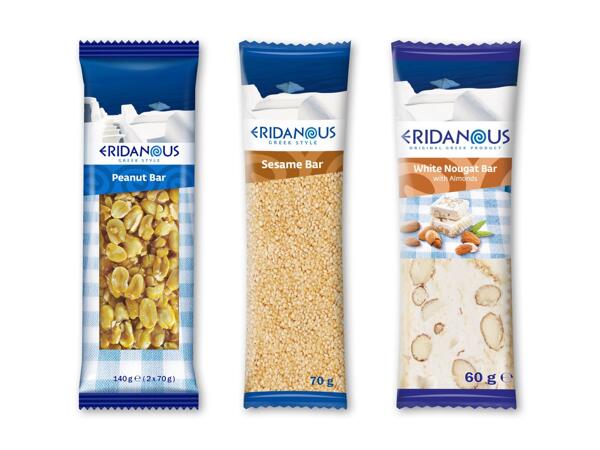 Nødde-, sesam- eller nougatbar