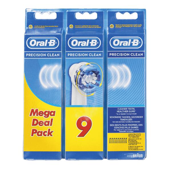 Oral-B Precision Clean-opzetborsteltjes, 9 st.