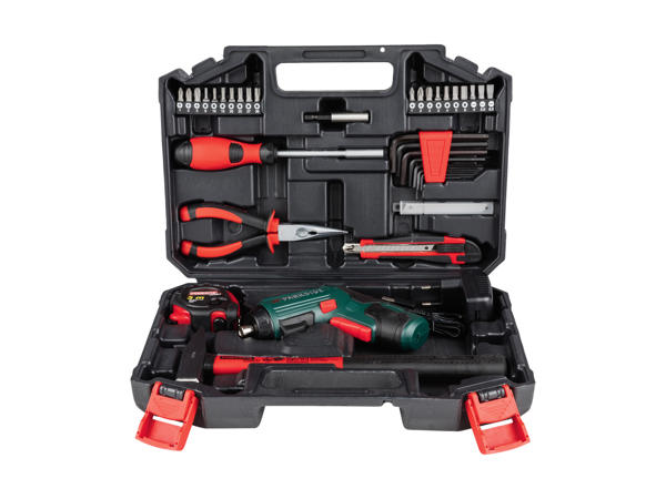 Mallette à outils avec visseuse sans fil
