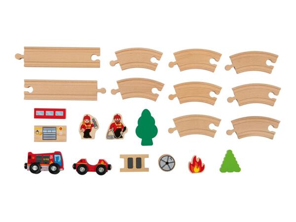 Playtive Farm/​Princess/​Fire Brigade/​Police Train Set - 18 piece