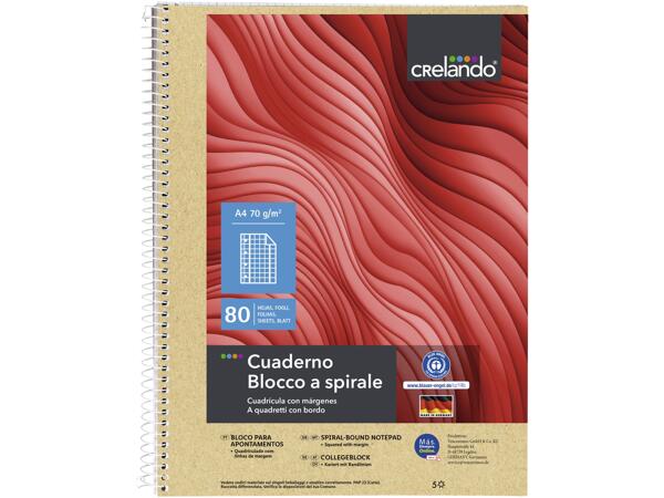 Squared Spiral- Bound Notepad, A4