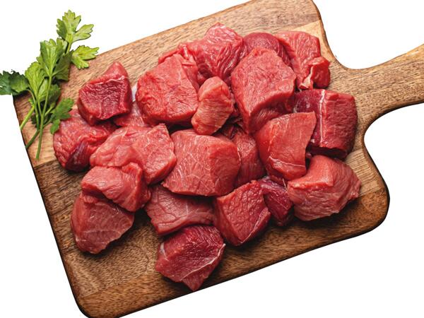 Frisches Rindsgulaschfleisch