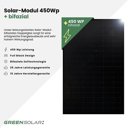 GREEN SOLAR Balkonkraftwerk Balkon 900/800 W